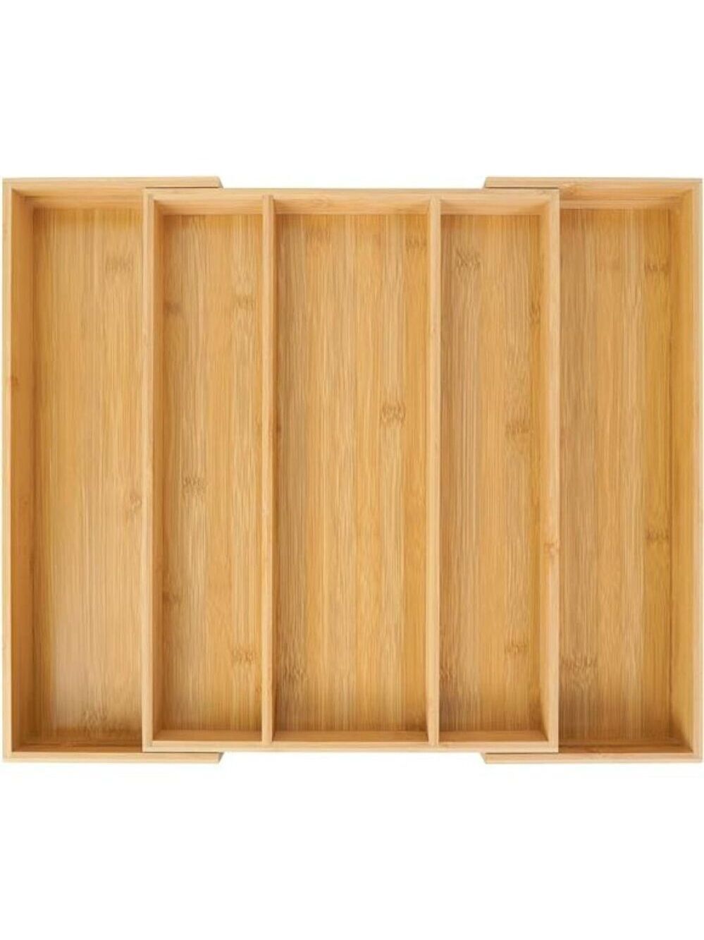 Expandable Bamboo Kitchen Drawer Organizer Utensil Cutlery Tray Silverware Holde